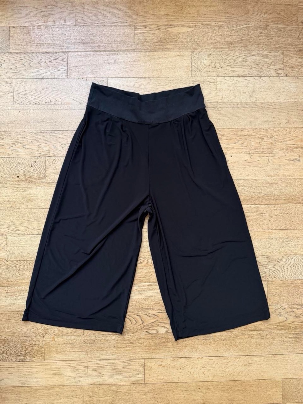 Y2K Black Gaucho Pants Wide Leg Culottes
